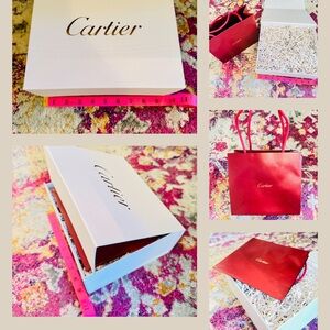 Cartier Magnetic Gift Box, filling, and Crimson Gift Bag